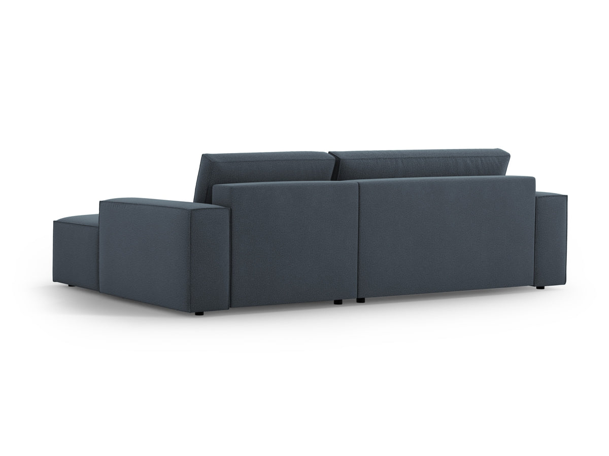 Jodie Ecksofa rechts mit Schlaffunktion und Stauraumbox 3 Sitzer in Blue-Megan präsentiert im Onlineshop von KAQTU Design AG. Bettsofa rechts ist von Micadoni