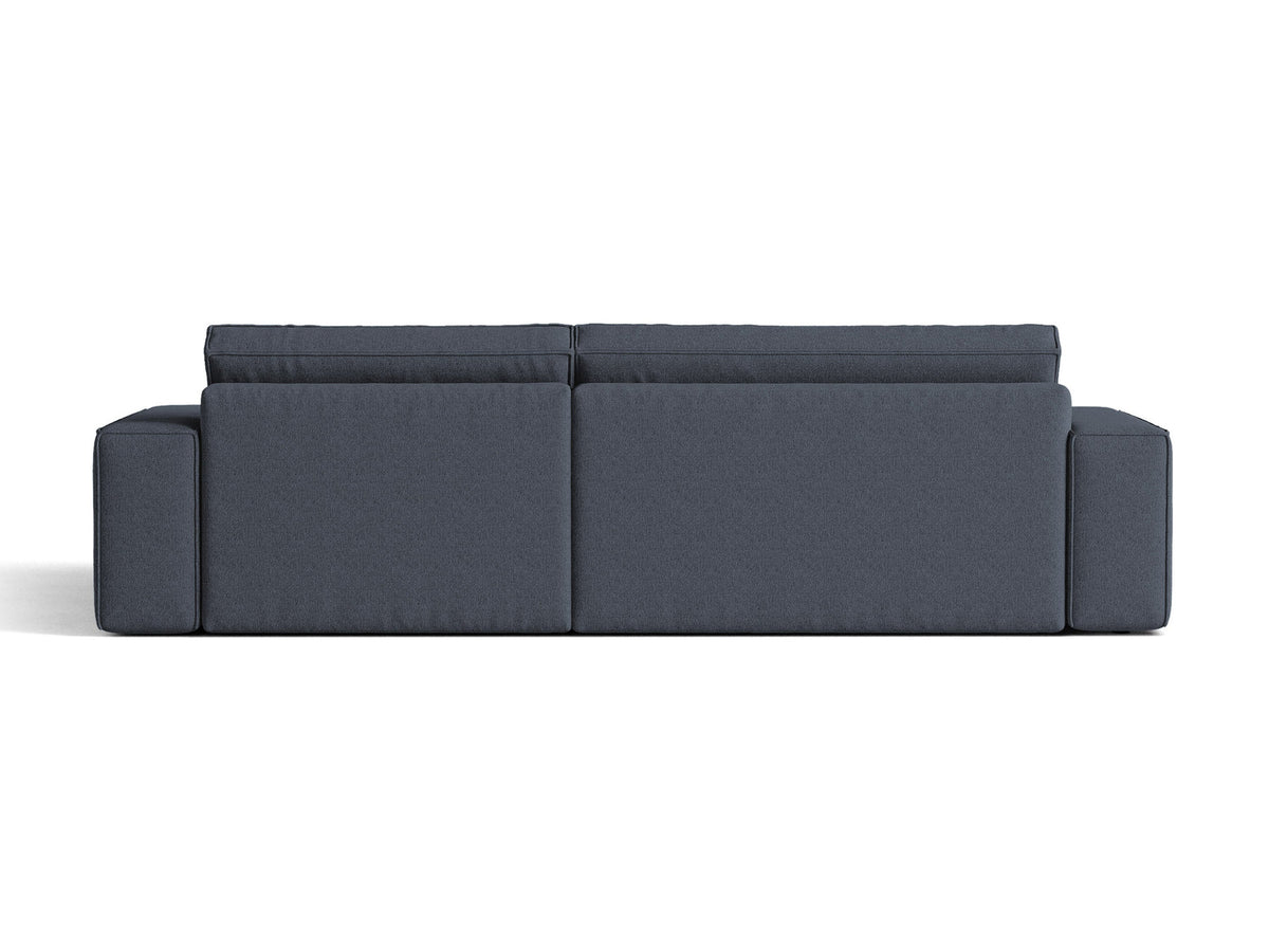 Jodie Ecksofa rechts mit Schlaffunktion und Stauraumbox 3 Sitzer in Blue-Megan präsentiert im Onlineshop von KAQTU Design AG. Bettsofa rechts ist von Micadoni