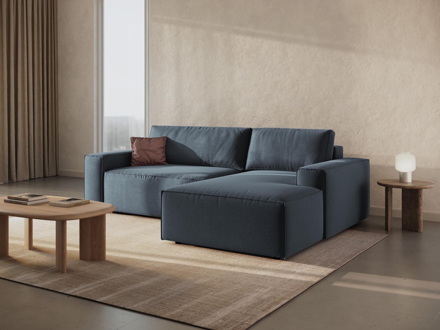 Entdecken Sie das Jodie Ecksofa rechts von Micadoni – stilvoll, funktional und ideal für Ihr Wohnzimmer. Mit Schlaffunktion und Stauraum!