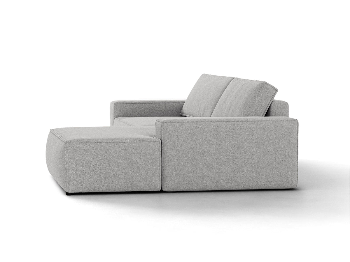 Jodie Ecksofa rechts mit Schlaffunktion und Stauraumbox 3 Sitzer in Light Grey-Megan präsentiert im Onlineshop von KAQTU Design AG. Bettsofa rechts ist von Micadoni
