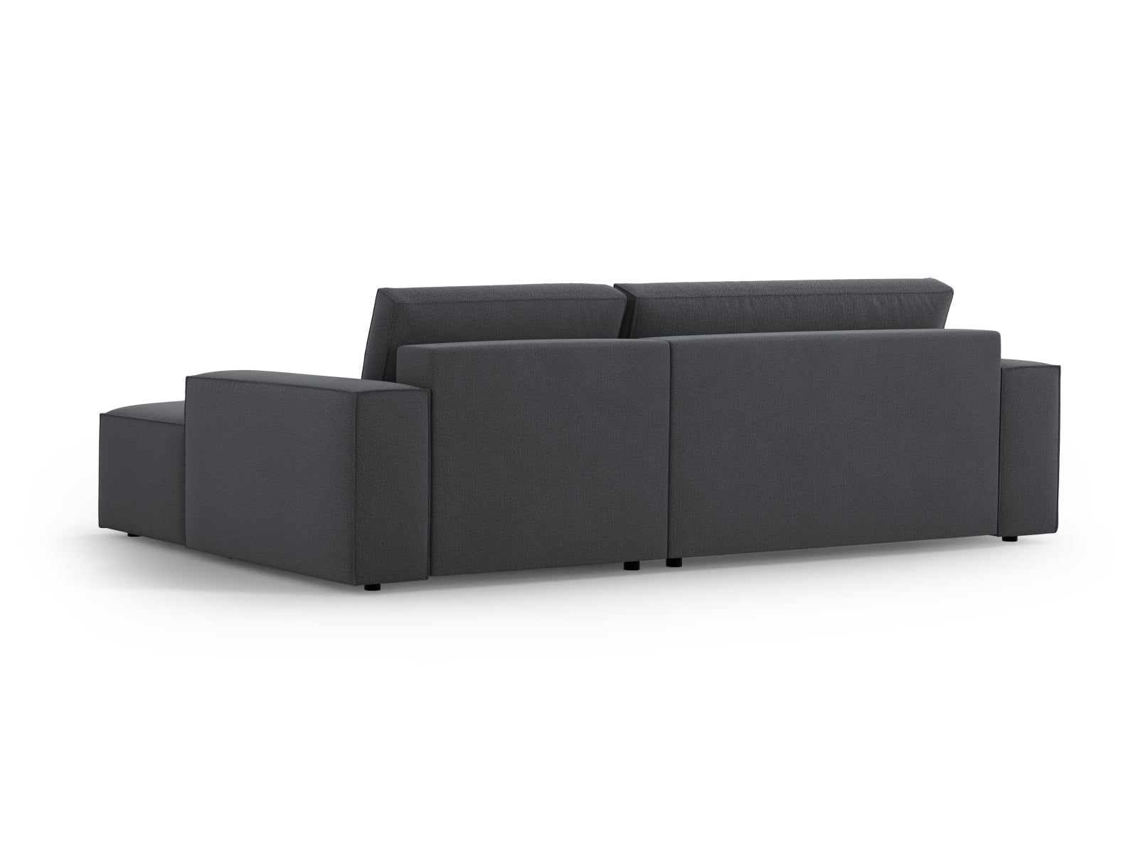 Das Jodie Ecksofa rechts von Micadoni bietet stilvollen Komfort mit Schlaffunktion und Stauraum. Perfekt für kleine Räume und entspannte Abende!