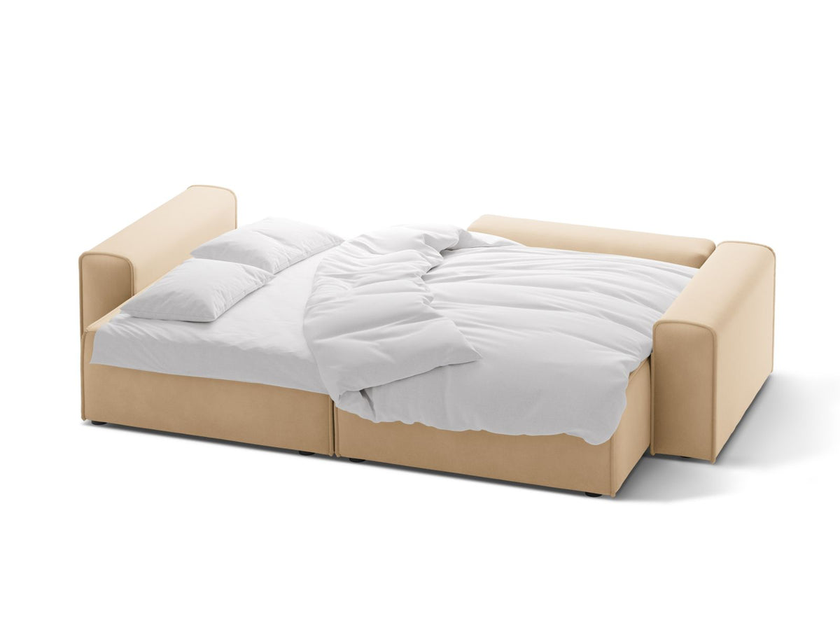 3-Sitzer Ecksofa rechts mit Schlaffunktion und Stauraum Victor in Nude-Paris präsentiert im Onlineshop von KAQTU Design AG. Bettsofa rechts ist von Micadoni