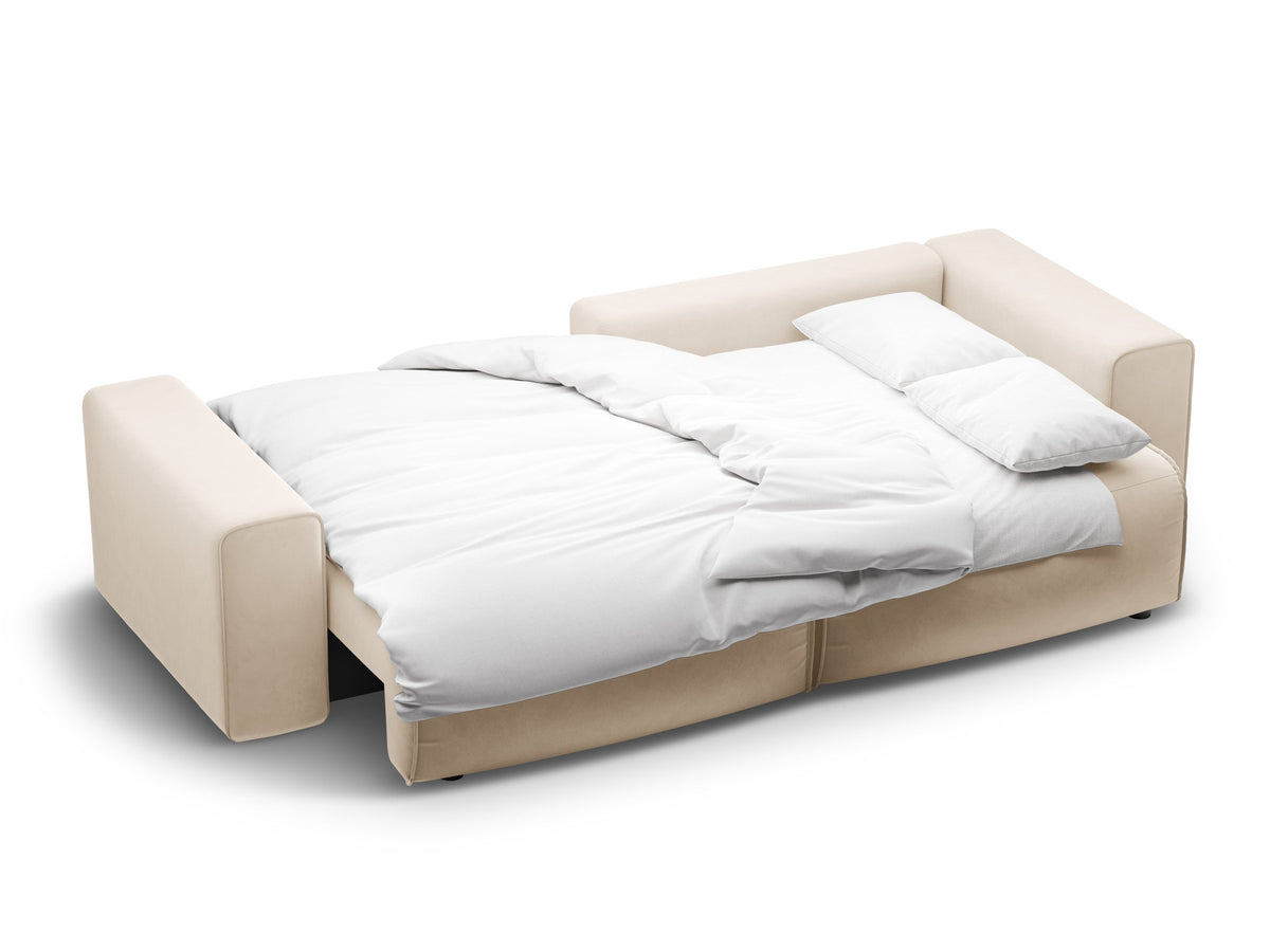 3-Sitzer Ecksofa rechts mit Schlaffunktion und Stauraum Victor in Nude-Paris präsentiert im Onlineshop von KAQTU Design AG. Bettsofa rechts ist von Micadoni