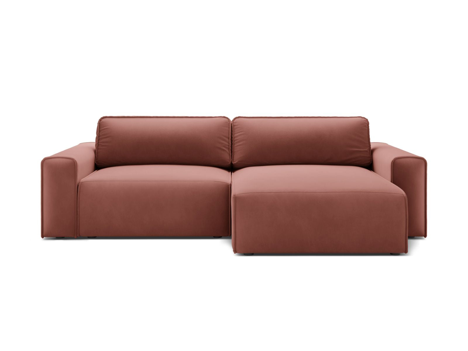 3-Sitzer Ecksofa Victor rechts mit Schlaffunktion und Stauraum in Pink-Paris präsentiert im Onlineshop von KAQTU Design AG. Bettsofa rechts ist von Micadoni