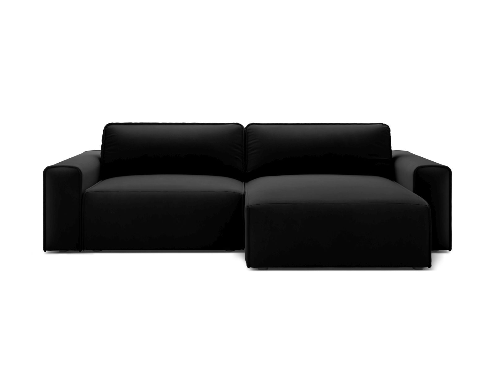 3-Sitzer Ecksofa Victor rechts mit Schlaffunktion und Stauraum in Black-Paris präsentiert im Onlineshop von KAQTU Design AG. Bettsofa rechts ist von Micadoni