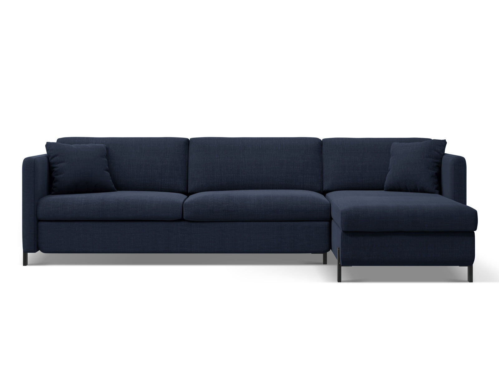 Gloria Ecksofa rechts mit Schlaffunktion und Stauraum 4 Sitzer in Blue-Bjorn präsentiert im Onlineshop von KAQTU Design AG. Bettsofa rechts ist von Micadoni