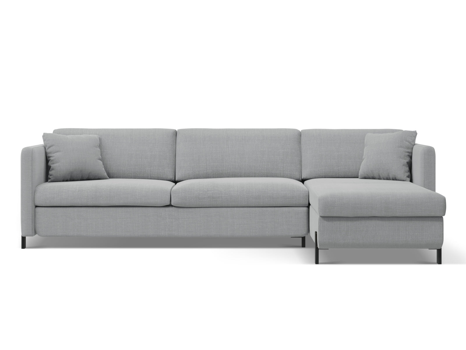 Gloria Ecksofa rechts mit Schlaffunktion und Stauraum 4 Sitzer in Light Grey-Bjorn präsentiert im Onlineshop von KAQTU Design AG. Bettsofa rechts ist von Micadoni