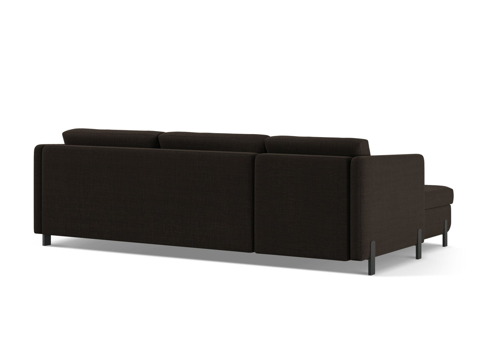 Stylisches Ecksofa Gloria in Dunkelgrau, 4-Sitzer mit komfortabler Schlaffunktion und cleverem Stauraum, ideal für moderne Wohnräume.