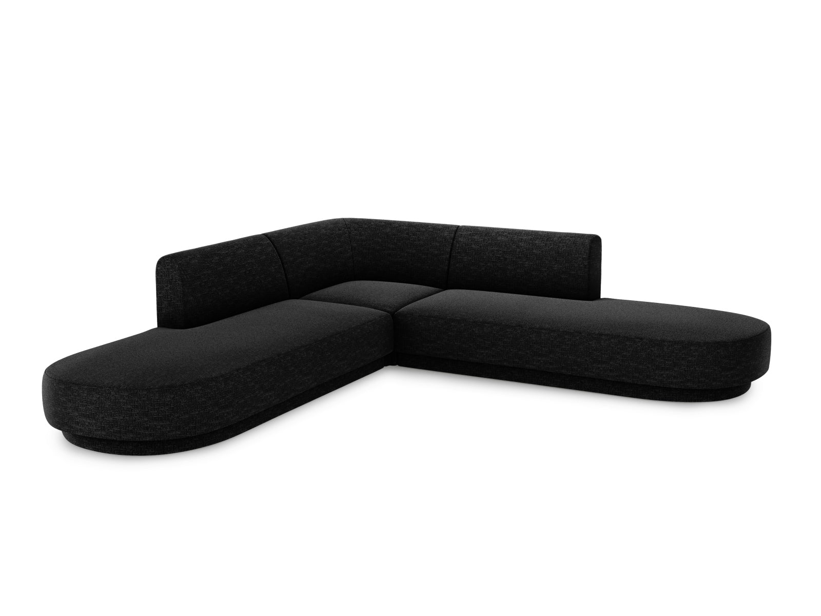 Miley Symmetrical Ecksofa 5 Sitzer in Black präsentiert im Onlineshop von KAQTU Design AG. Ecksofa ist von Micadoni