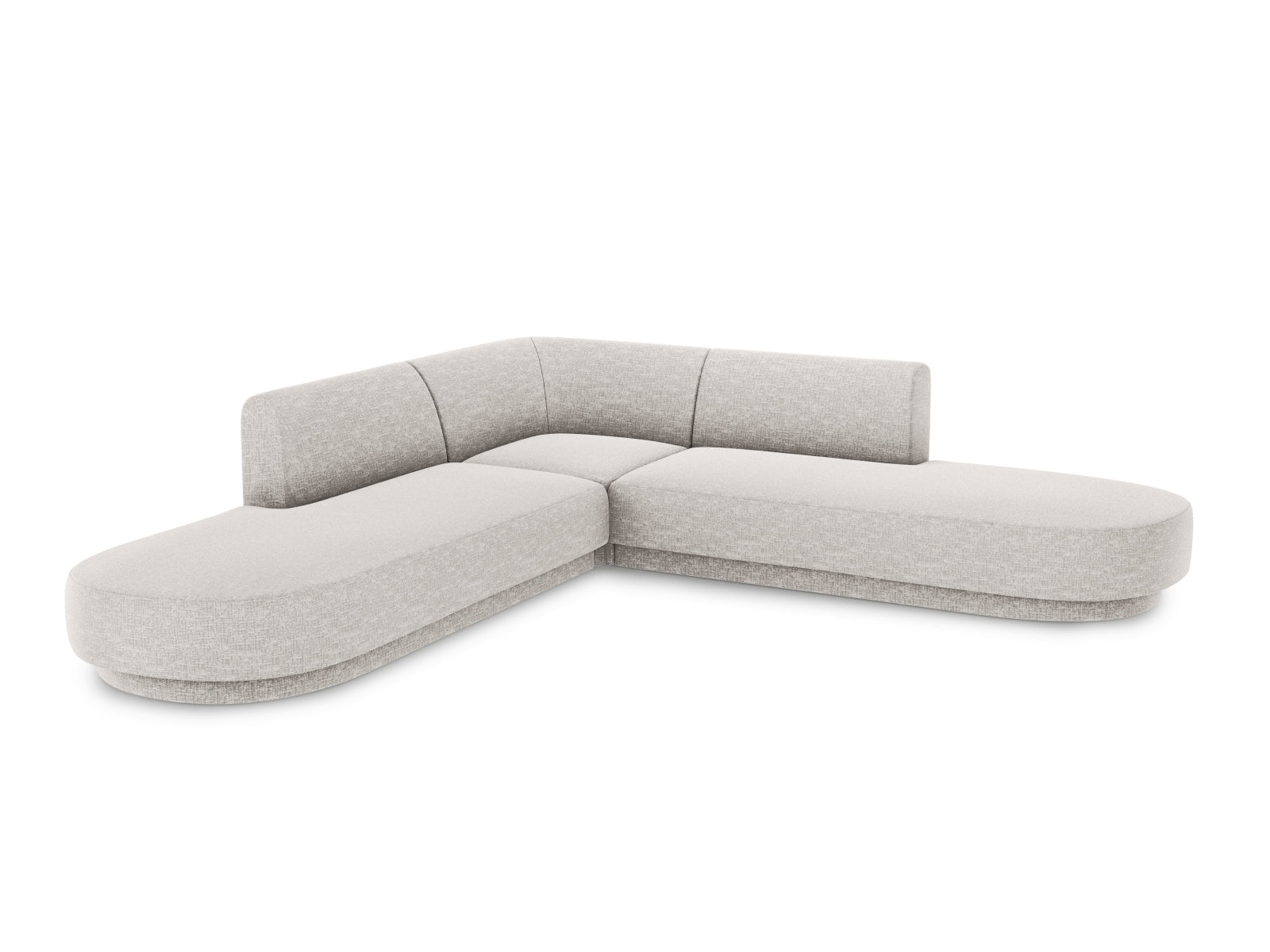 Miley Symmetrical Ecksofa 5 Sitzer in Silver präsentiert im Onlineshop von KAQTU Design AG. Ecksofa ist von Micadoni