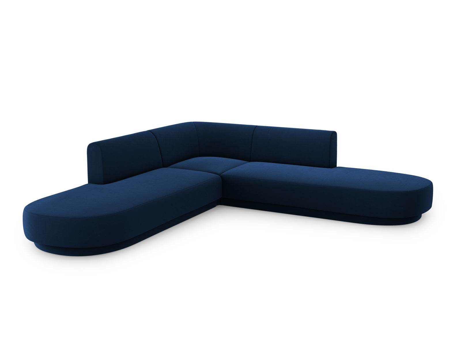 Miley Velour Symmetrical Ecksofa 5 Sitzer in Royal Blue präsentiert im Onlineshop von KAQTU Design AG. Ecksofa ist von Micadoni