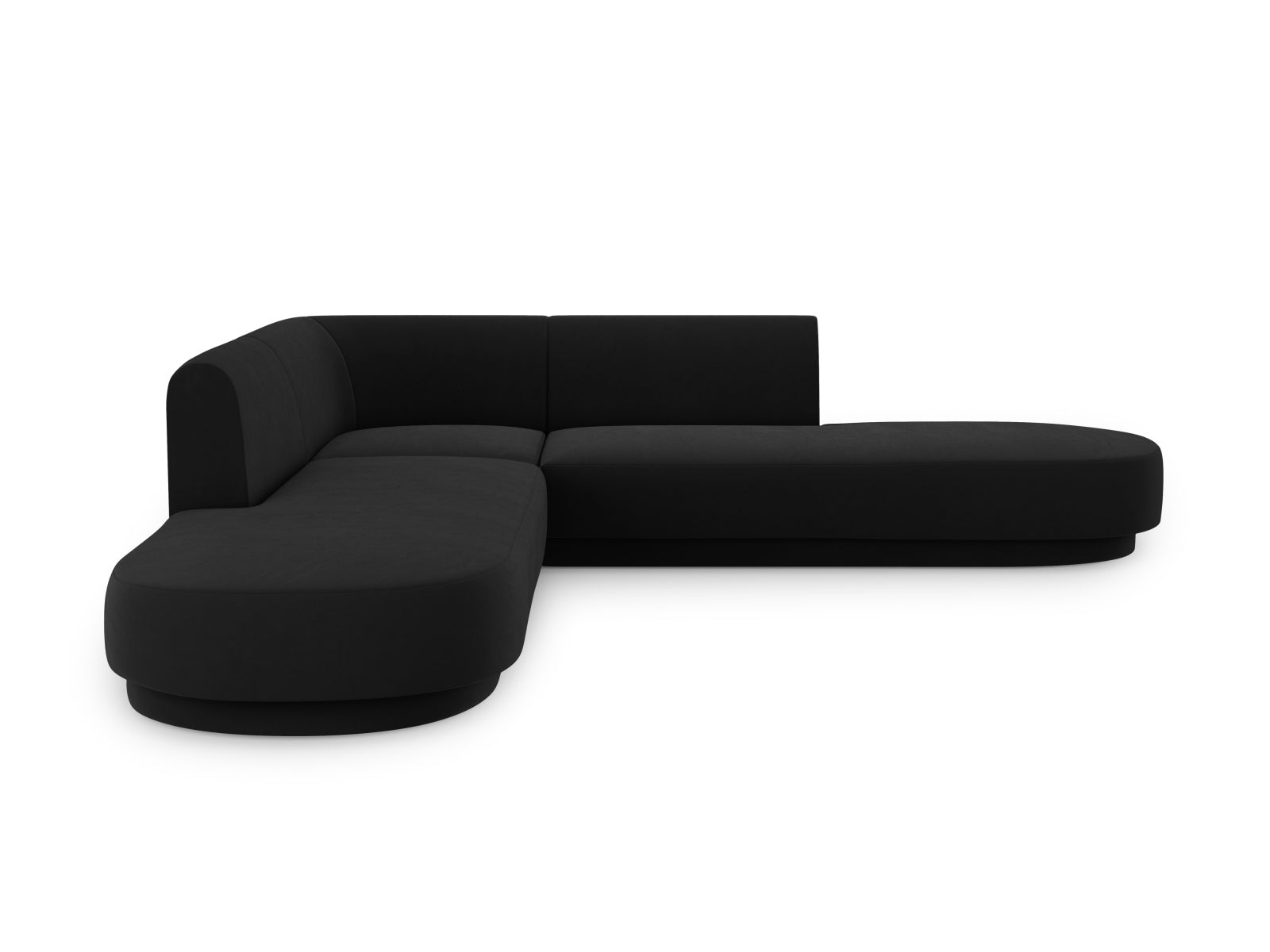 Miley Velour Symmetrical Ecksofa 5 Sitzer in Black präsentiert im Onlineshop von KAQTU Design AG. Ecksofa ist von Micadoni