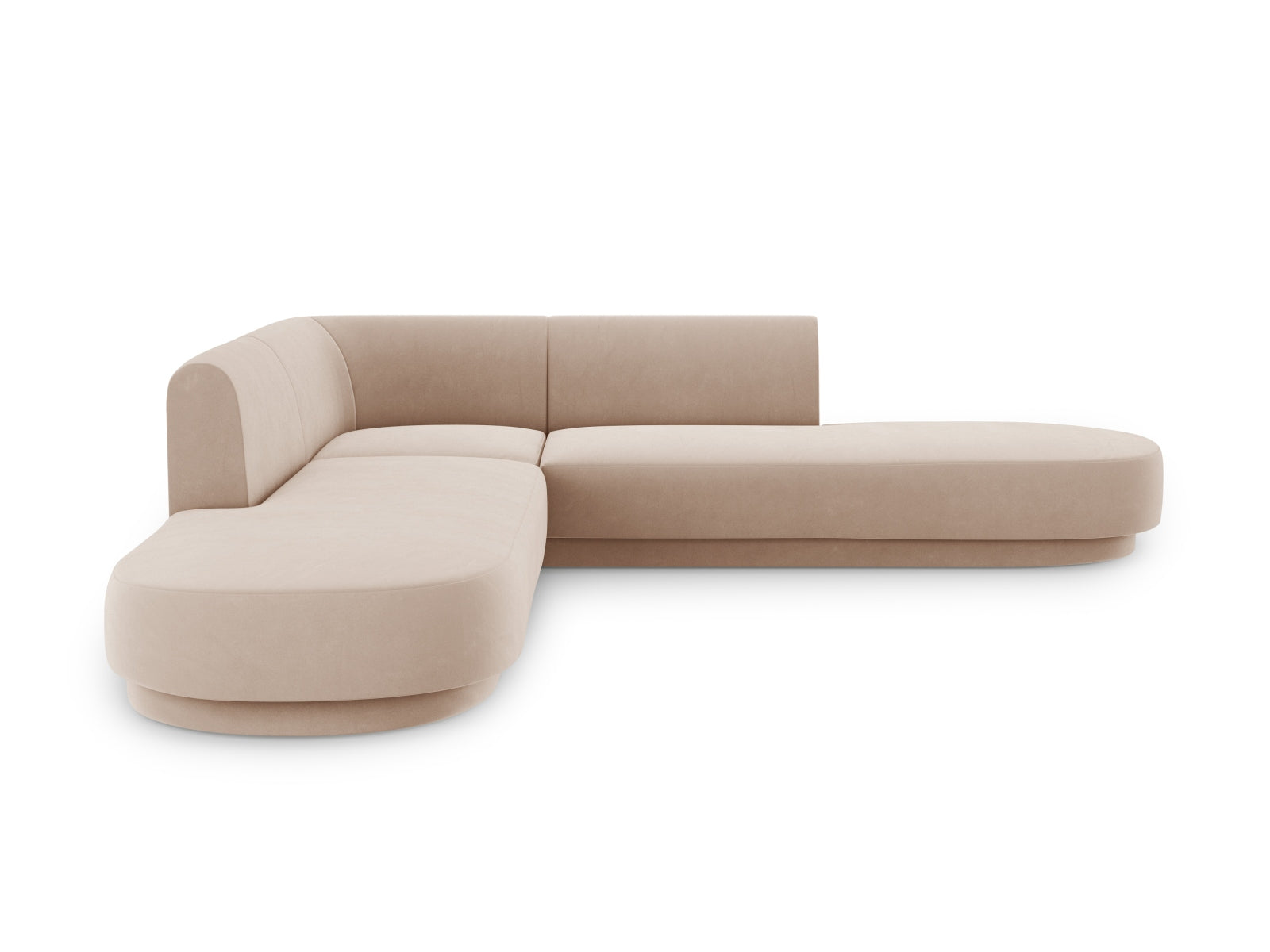 Miley Velour Symmetrical Ecksofa 5 Sitzer in Cappuccino präsentiert im Onlineshop von KAQTU Design AG. Ecksofa ist von Micadoni