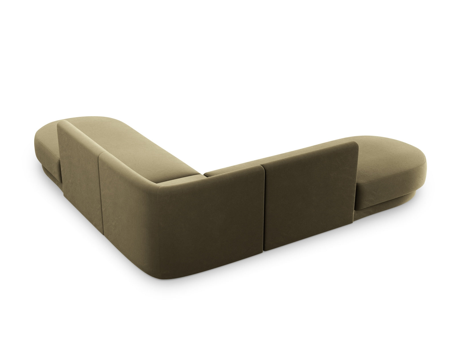 Miley Velour Symmetrical Ecksofa 5 Sitzer in Green präsentiert im Onlineshop von KAQTU Design AG. Ecksofa ist von Micadoni