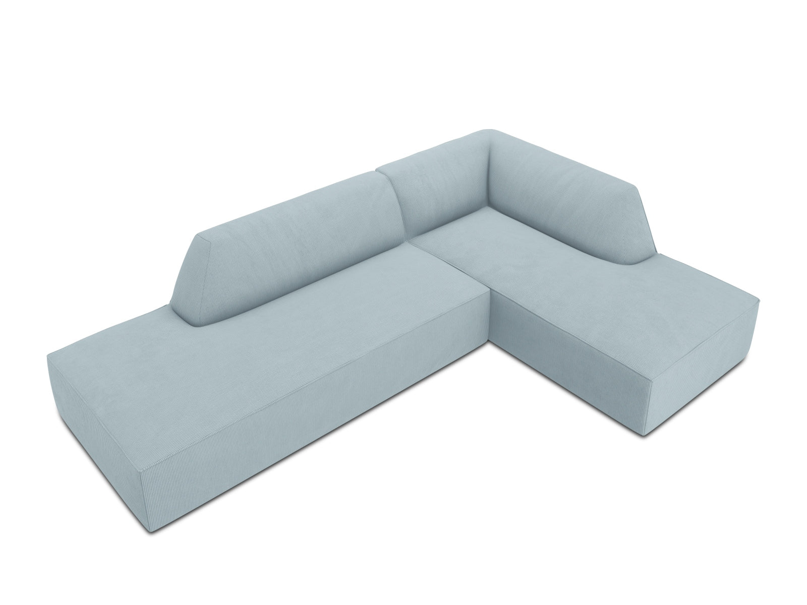 Ruby Modulares Ecksofa rechts 4 Sitzer in Light Blue präsentiert im Onlineshop von KAQTU Design AG. Ecksofa rechts ist von Micadoni