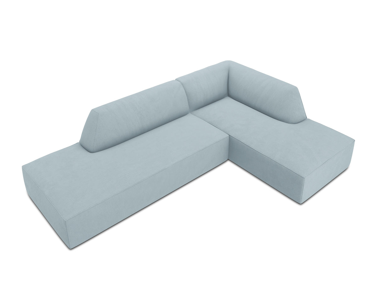 Ruby Modulares Ecksofa Open end rechts 4 Sitzer in Light Blue-Scala präsentiert im Onlineshop von KAQTU Design AG. L-Sofa rechts ist von Micadoni