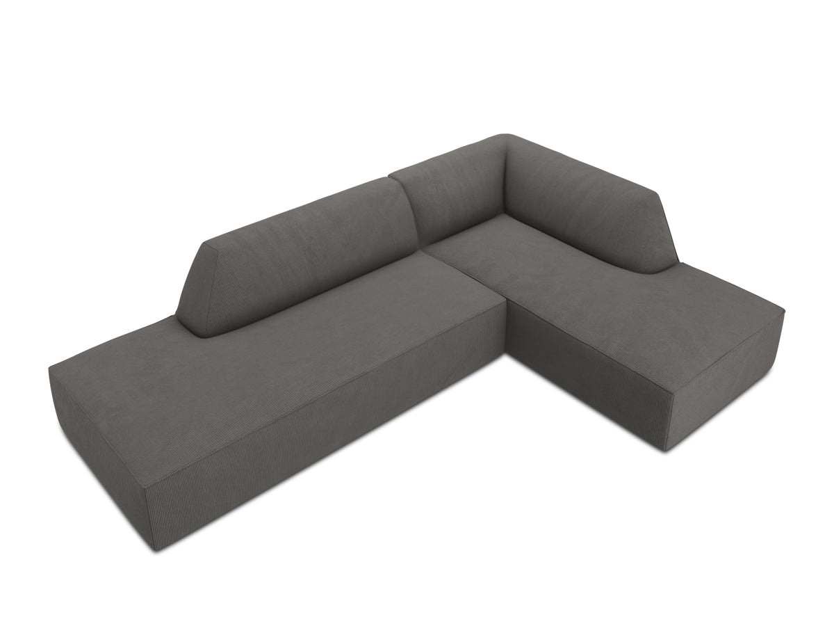 Ruby Modulares Ecksofa Open end rechts 4 Sitzer in Dark Grey-Scala präsentiert im Onlineshop von KAQTU Design AG. L-Sofa rechts ist von Micadoni