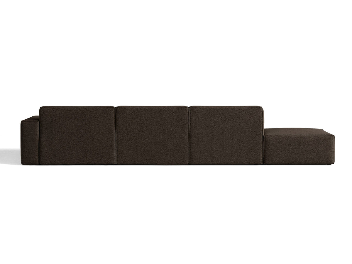 Modulares Ecksofa Jodie von Micadoni mit Stoffbezug, Holzrahmen und niedrigen schwarzen Beinen
