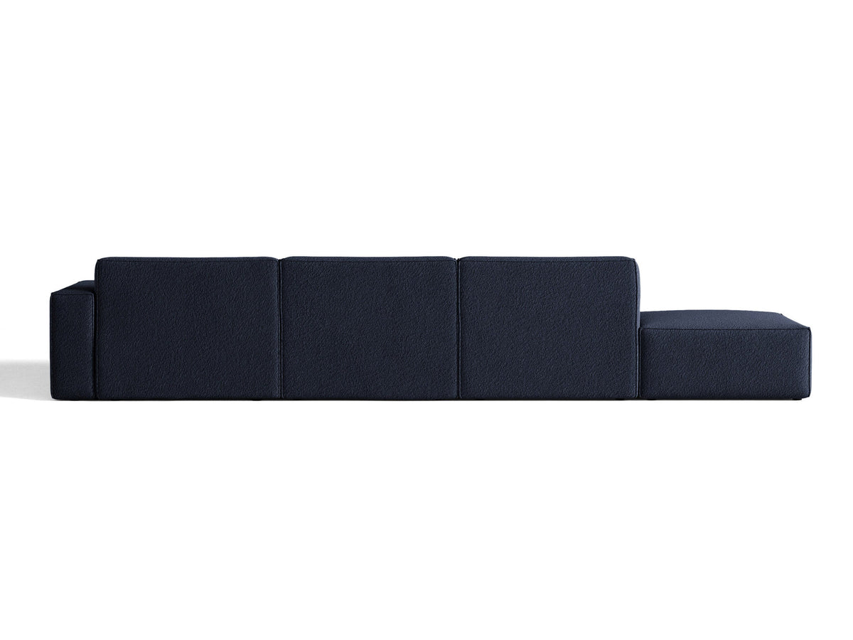 Modulares Ecksofa Jodie von Micadoni mit Stoffbezug, Holzrahmen und niedrigen schwarzen Beinen
