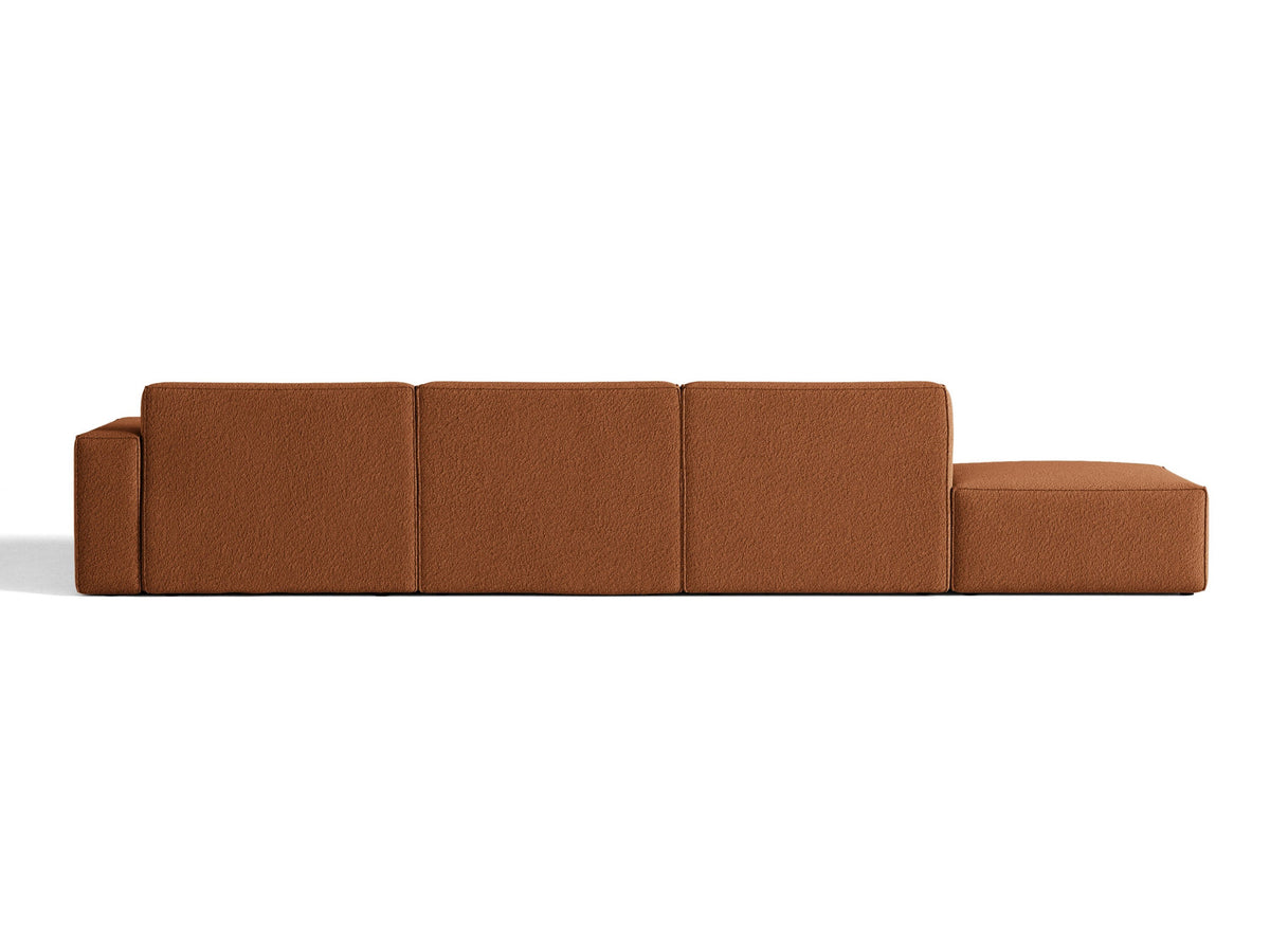 Modulares Ecksofa Jodie von Micadoni mit Stoffbezug, Holzrahmen und niedrigen schwarzen Beinen