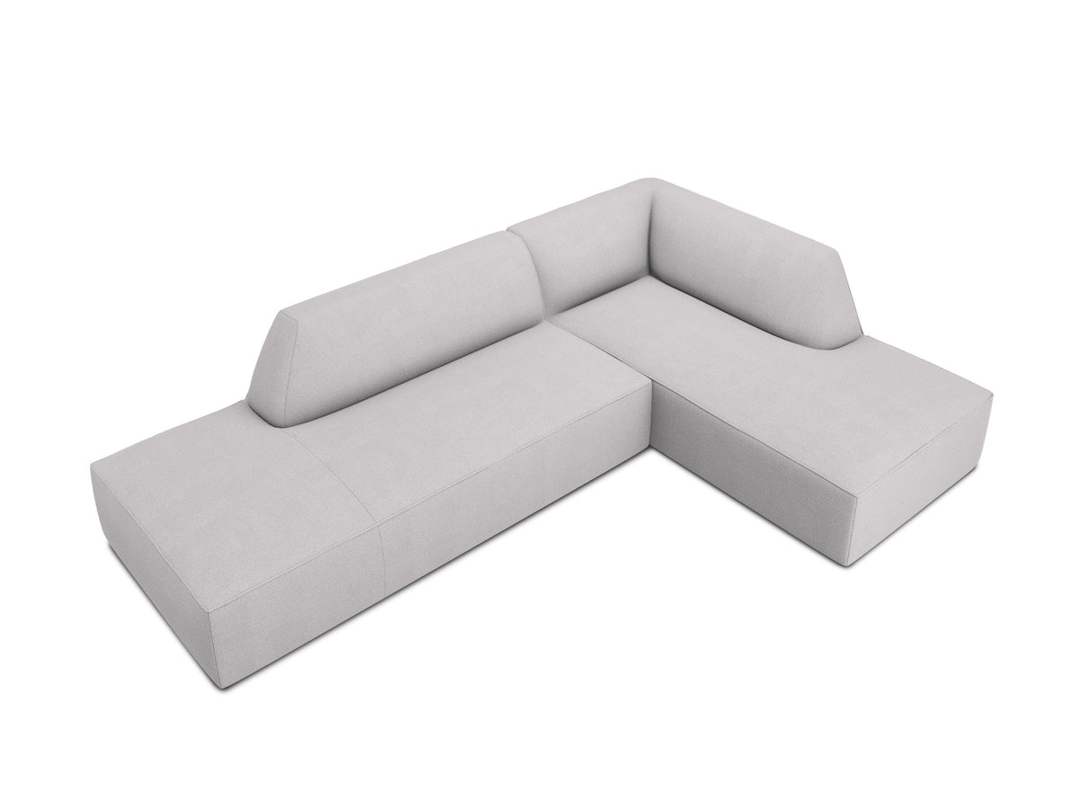 Ruby Modulares Ecksofa Open end rechts 4 Sitzer in Light Grey-Ottawa präsentiert im Onlineshop von KAQTU Design AG. L-Sofa rechts ist von Micadoni