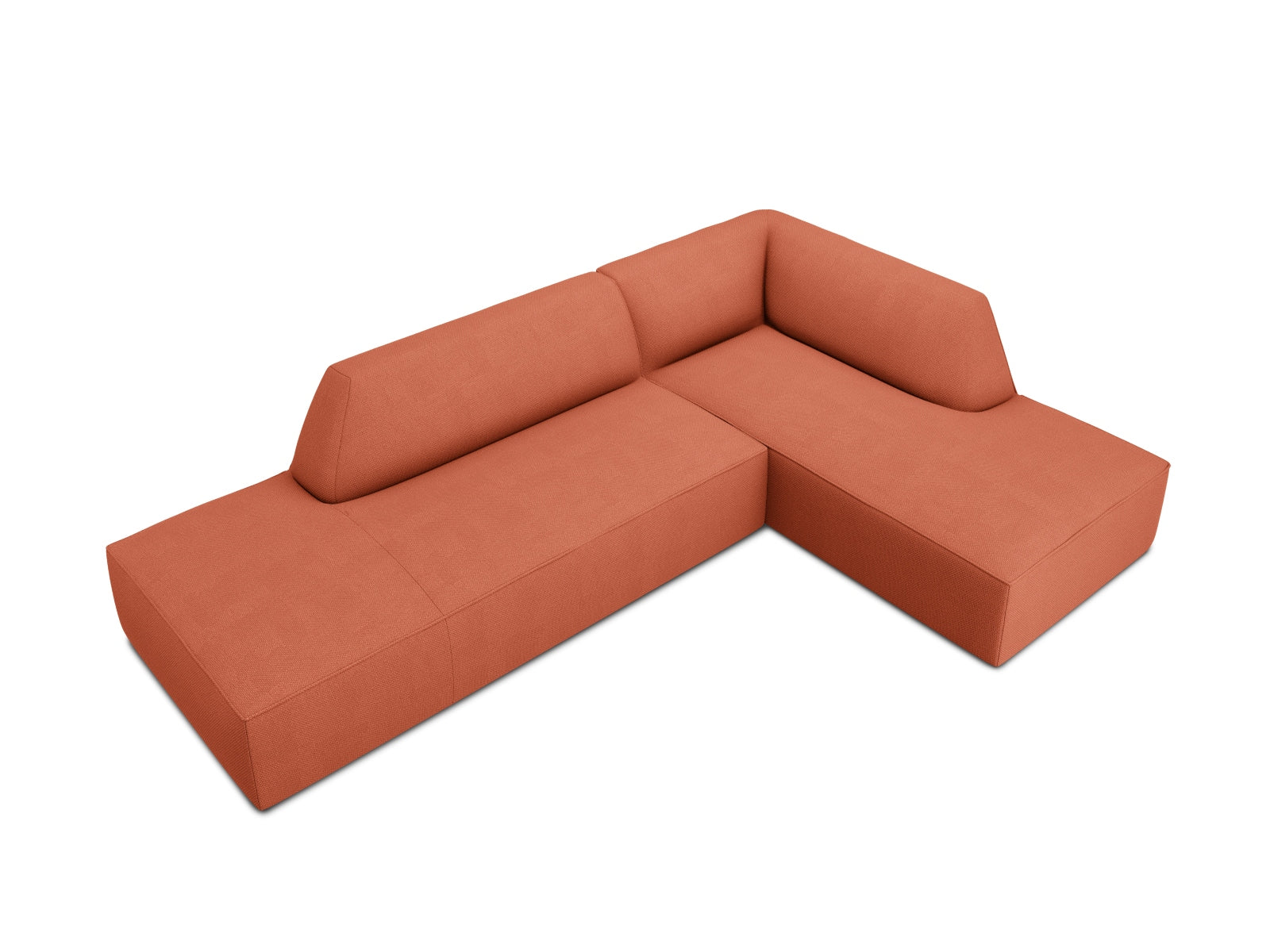 Ruby Modulares Ecksofa rechts 4 Sitzer in Coral präsentiert im Onlineshop von KAQTU Design AG. Ecksofa rechts ist von Micadoni