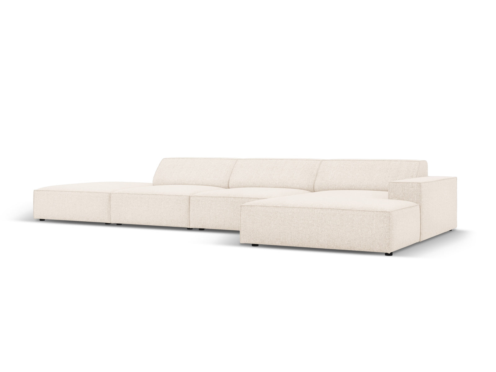 Jodie Modulares Ecksofa rechts 5 Sitzer in Light Beige präsentiert im Onlineshop von KAQTU Design AG. Ecksofa rechts ist von Micadoni