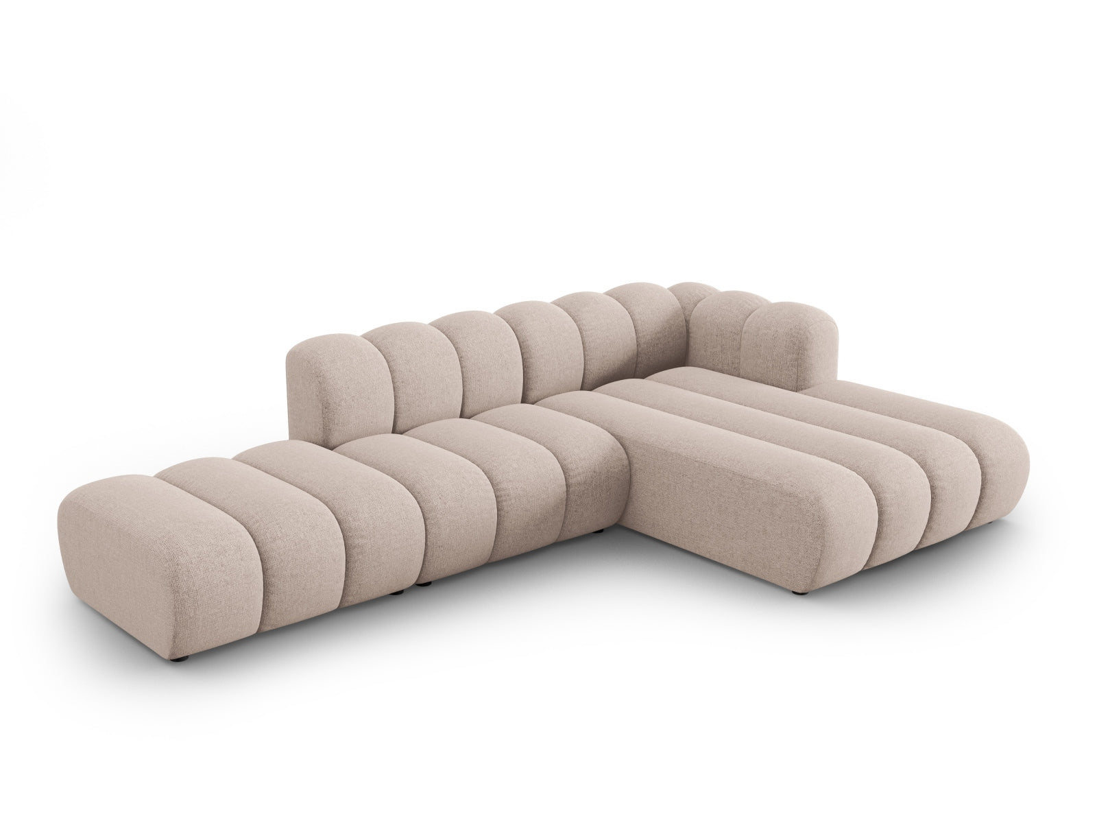 Lupine Modulares Ecksofa open rechts 5 Sitzer in Beige präsentiert im Onlineshop von KAQTU Design AG. L-Sofa rechts ist von Micadoni