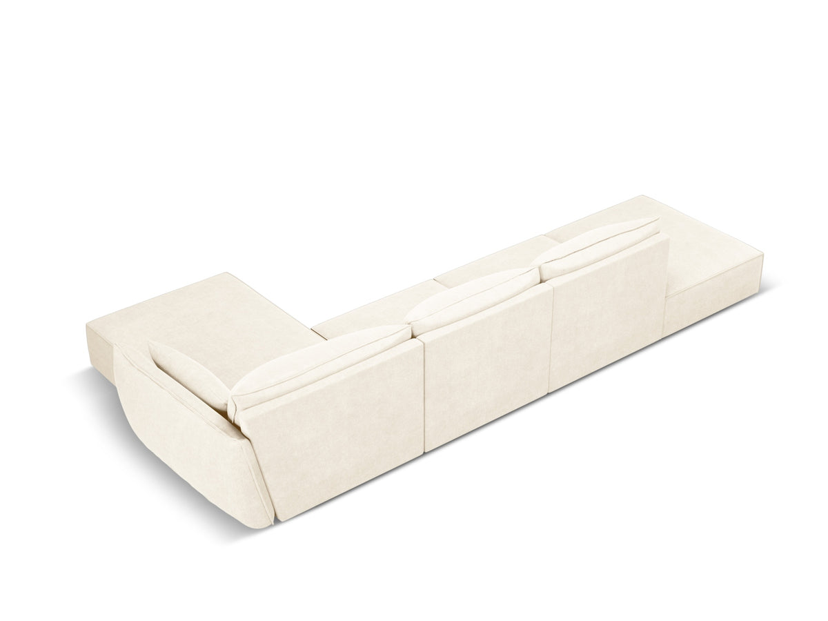 Kaelle Ecksofa rechts 5 Sitzer in Light Beige-Over The Horizon präsentiert im Onlineshop von KAQTU Design AG. Bettsofa rechts ist von Micadoni