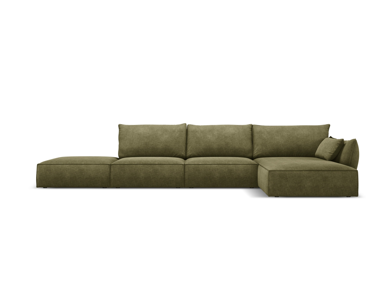 Kaelle Ecksofa rechts 5 Sitzer in Green präsentiert im Onlineshop von KAQTU Design AG. Ecksofa rechts ist von Micadoni
