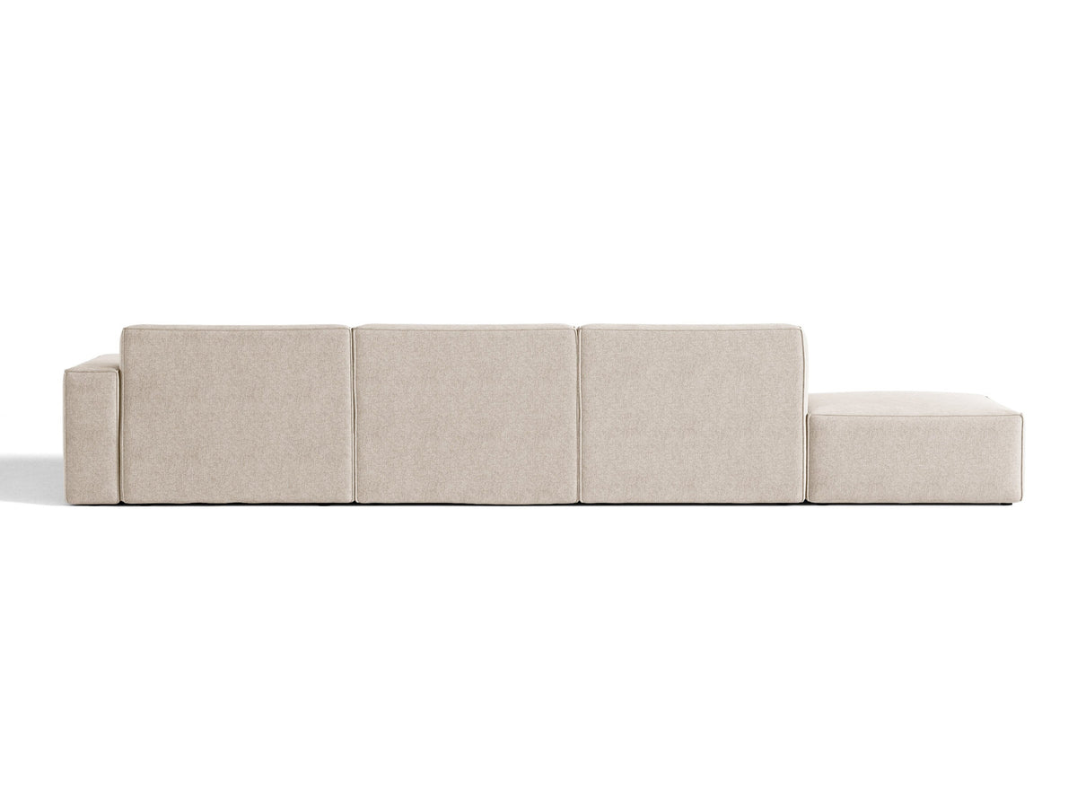 Modulares Ecksofa Jodie von Micadoni mit Stoffbezug, Holzrahmen und niedrigen schwarzen Beinen