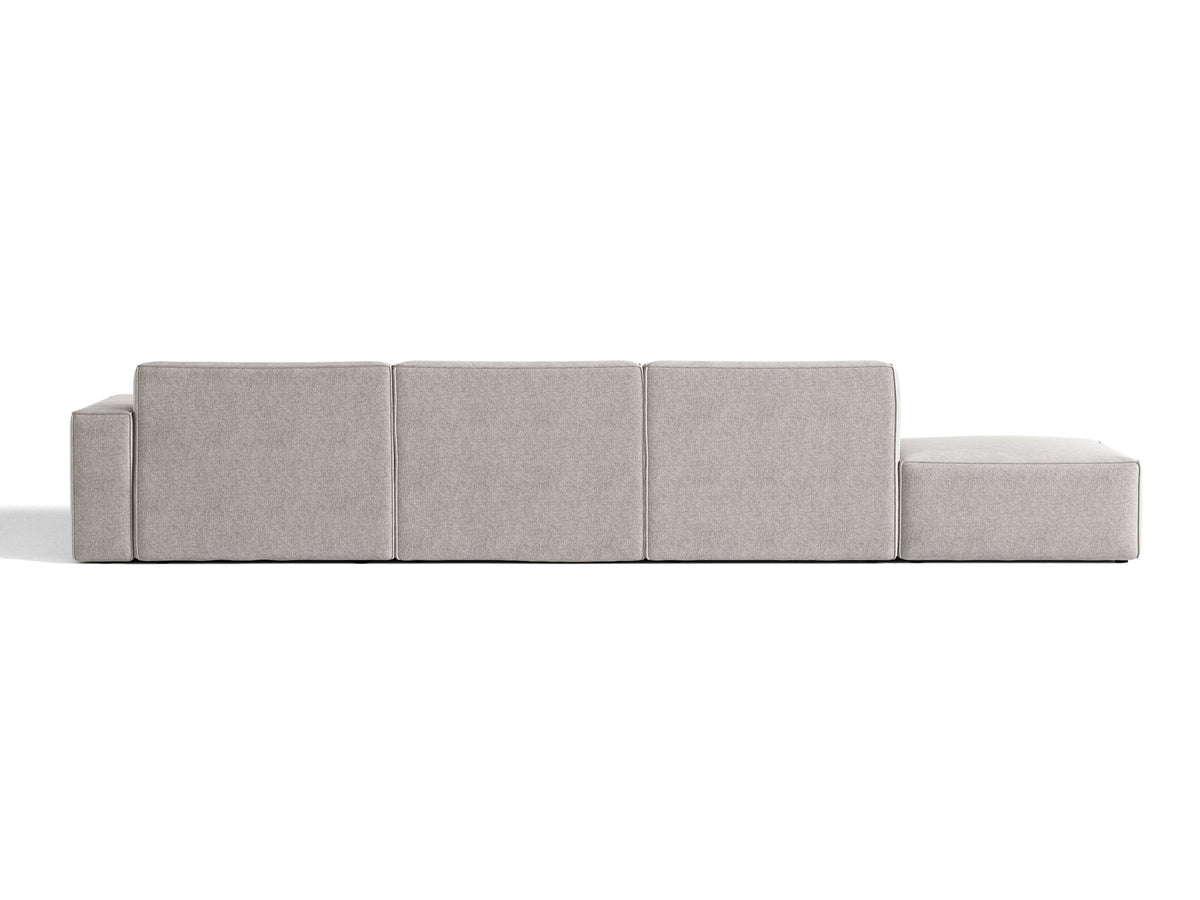 Modulares Ecksofa Jodie von Micadoni mit Stoffbezug, Holzrahmen und niedrigen schwarzen Beinen