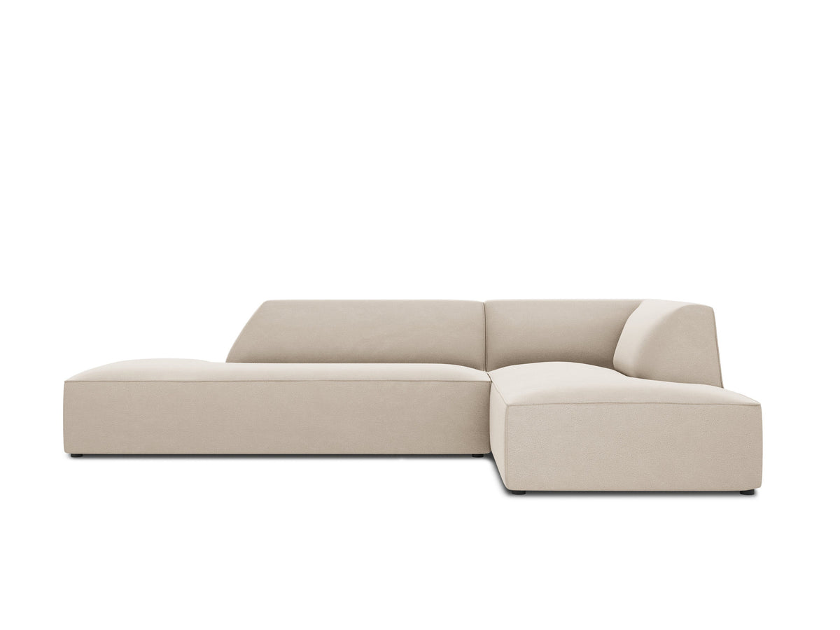 Ruby Velour modulares Ecksofa Open end rechts 4 Sitzer in Beige-Salvador präsentiert im Onlineshop von KAQTU Design AG. L-Sofa rechts ist von Micadoni