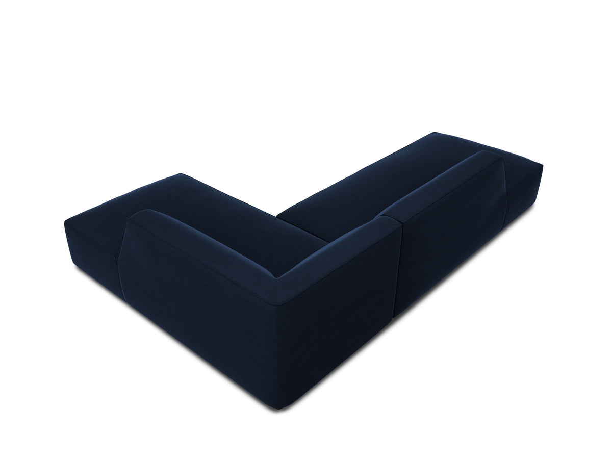 Ruby Velour modulares Ecksofa Open end rechts 4 Sitzer in Royal Blue-Salvador präsentiert im Onlineshop von KAQTU Design AG. L-Sofa rechts ist von Micadoni