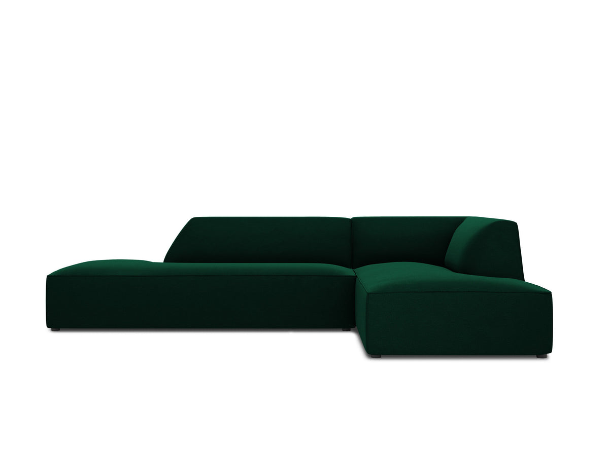 Ruby Velour modulares Ecksofa Open end rechts 4 Sitzer in Bottle Green-Salvador präsentiert im Onlineshop von KAQTU Design AG. L-Sofa rechts ist von Micadoni