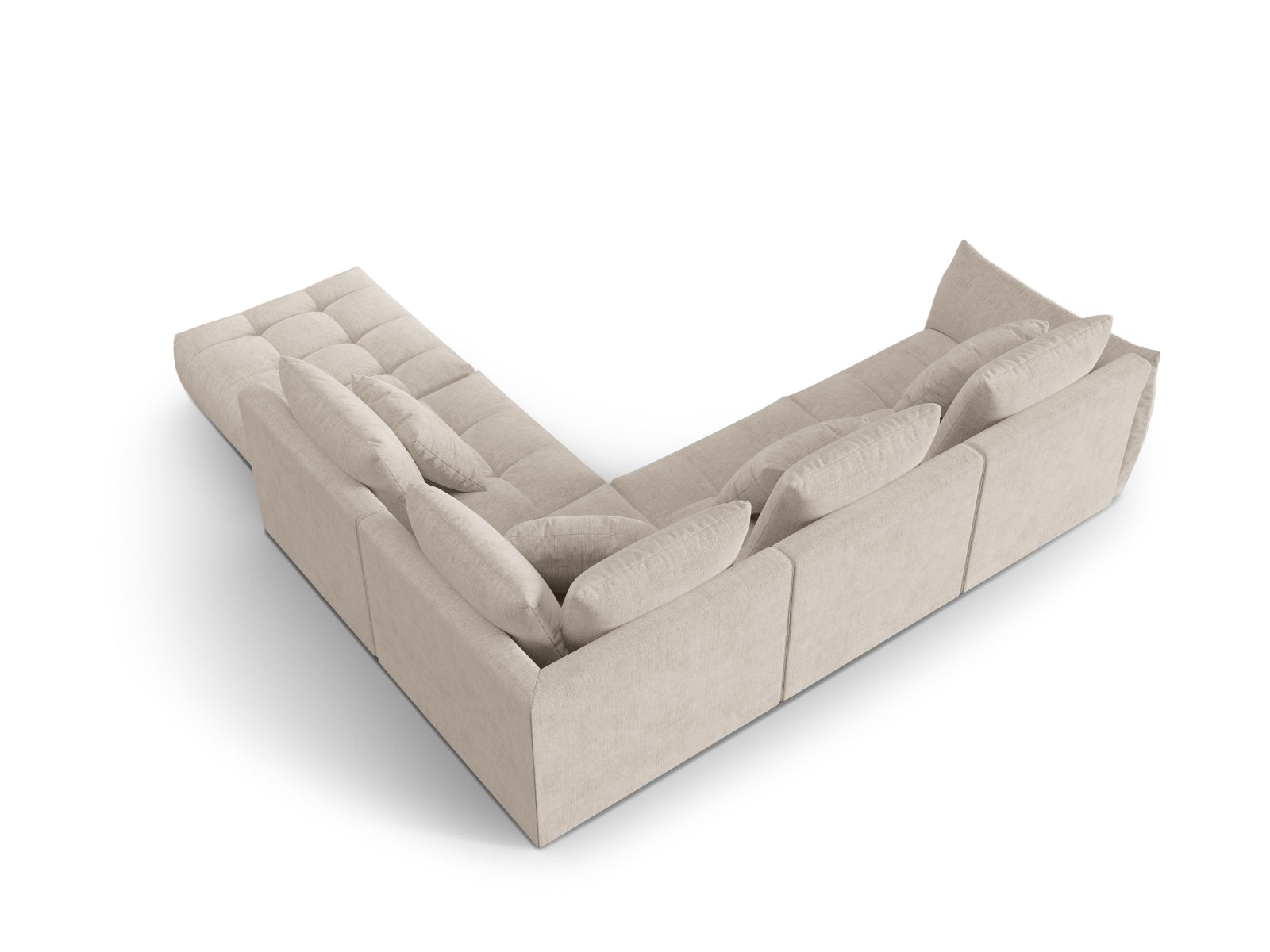 Bloom Modular Ecksofa rechts 4 Sitzer in Dark Beige präsentiert im Onlineshop von KAQTU Design AG. Ecksofa rechts ist von Micadoni