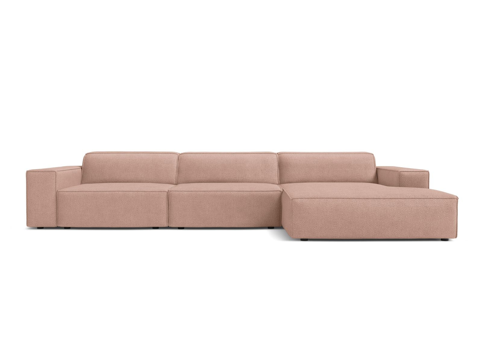 Jodie Boucle modulares Ecksofa rechts 4 Sitzer in Powder Pink-Baloo präsentiert im Onlineshop von KAQTU Design AG. Ecksofa rechts ist von Micadoni
