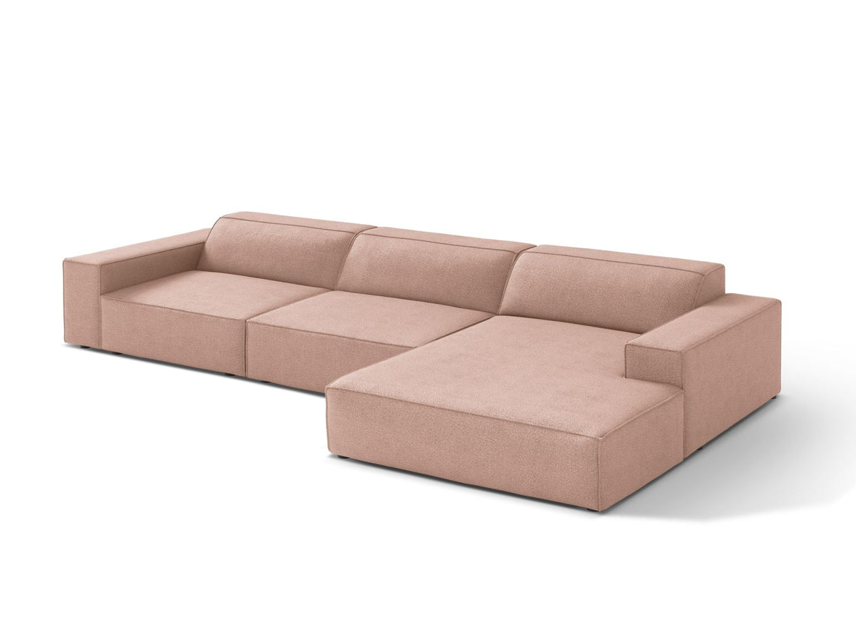 Jodie Boucle modulares Ecksofa rechts 4 Sitzer in Powder Pink-Baloo präsentiert im Onlineshop von KAQTU Design AG. Ecksofa rechts ist von Micadoni