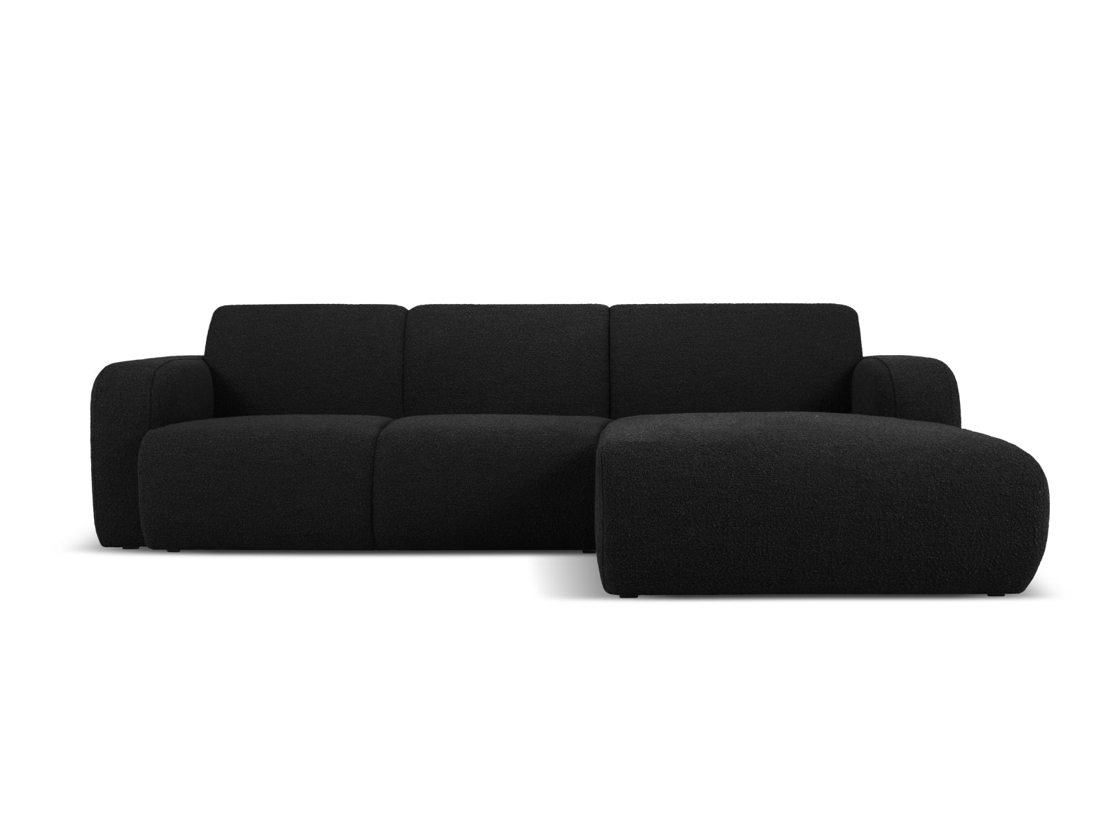 Elegantes Molino Boucle Ecksofa rechts, 4-Sitzer in stilvollem Design, ideal für moderne Wohnräume, erhältlich bei KAQTU Design AG.