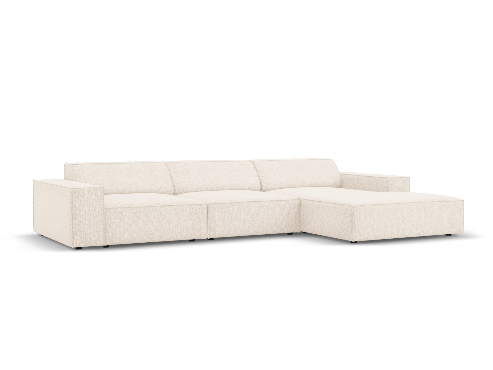 Jodie Modulares Ecksofa rechts 4 Sitzer in Light Beige präsentiert im Onlineshop von KAQTU Design AG. Ecksofa rechts ist von Micadoni