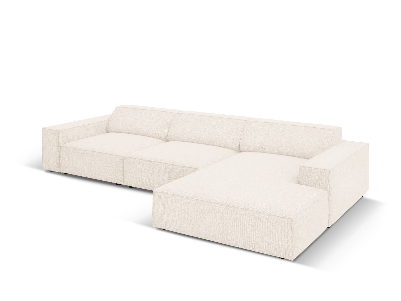 Jodie Modulares Ecksofa rechts 4 Sitzer in Light Beige präsentiert im Onlineshop von KAQTU Design AG. Ecksofa rechts ist von Micadoni
