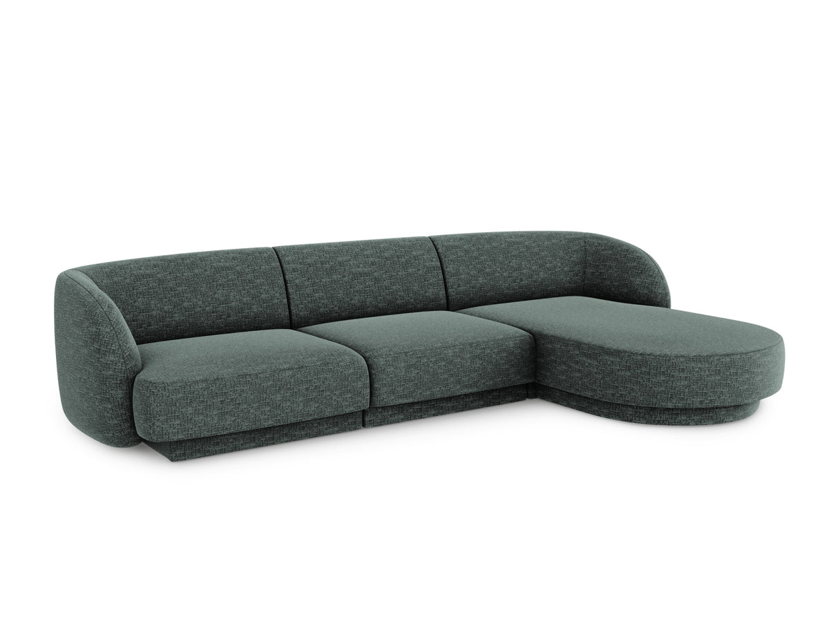 Miley Ecksofa rechts 4 Sitzer in Petrol-Haga präsentiert im Onlineshop von KAQTU Design AG. L-Sofa rechts ist von Micadoni