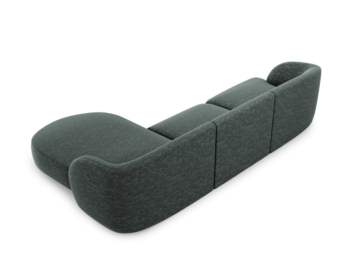 Miley Ecksofa rechts 4 Sitzer in Petrol-Haga präsentiert im Onlineshop von KAQTU Design AG. L-Sofa rechts ist von Micadoni