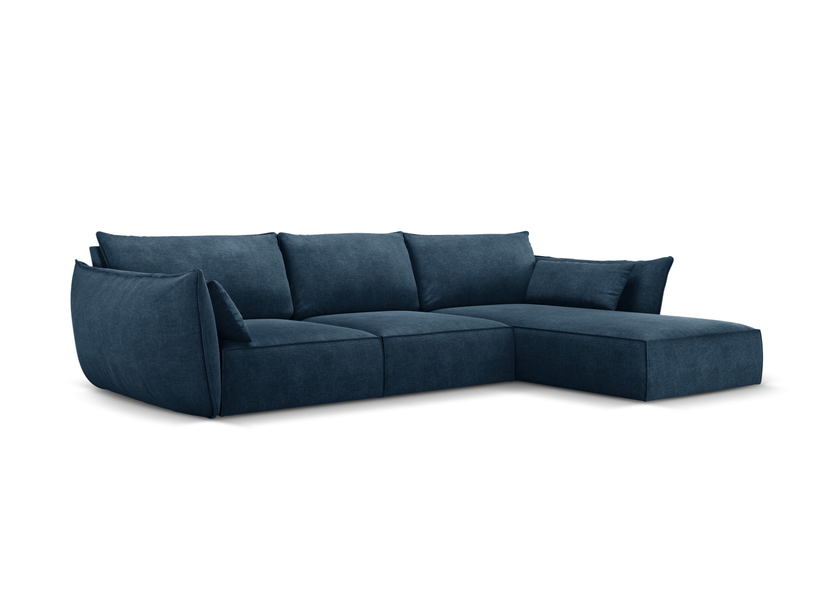 Elegantes Kaelle Ecksofa in Royal Blue, 4-Sitzer, ideal für moderne Wohnräume, präsentiert von Micadoni im KAQTU Onlineshop.