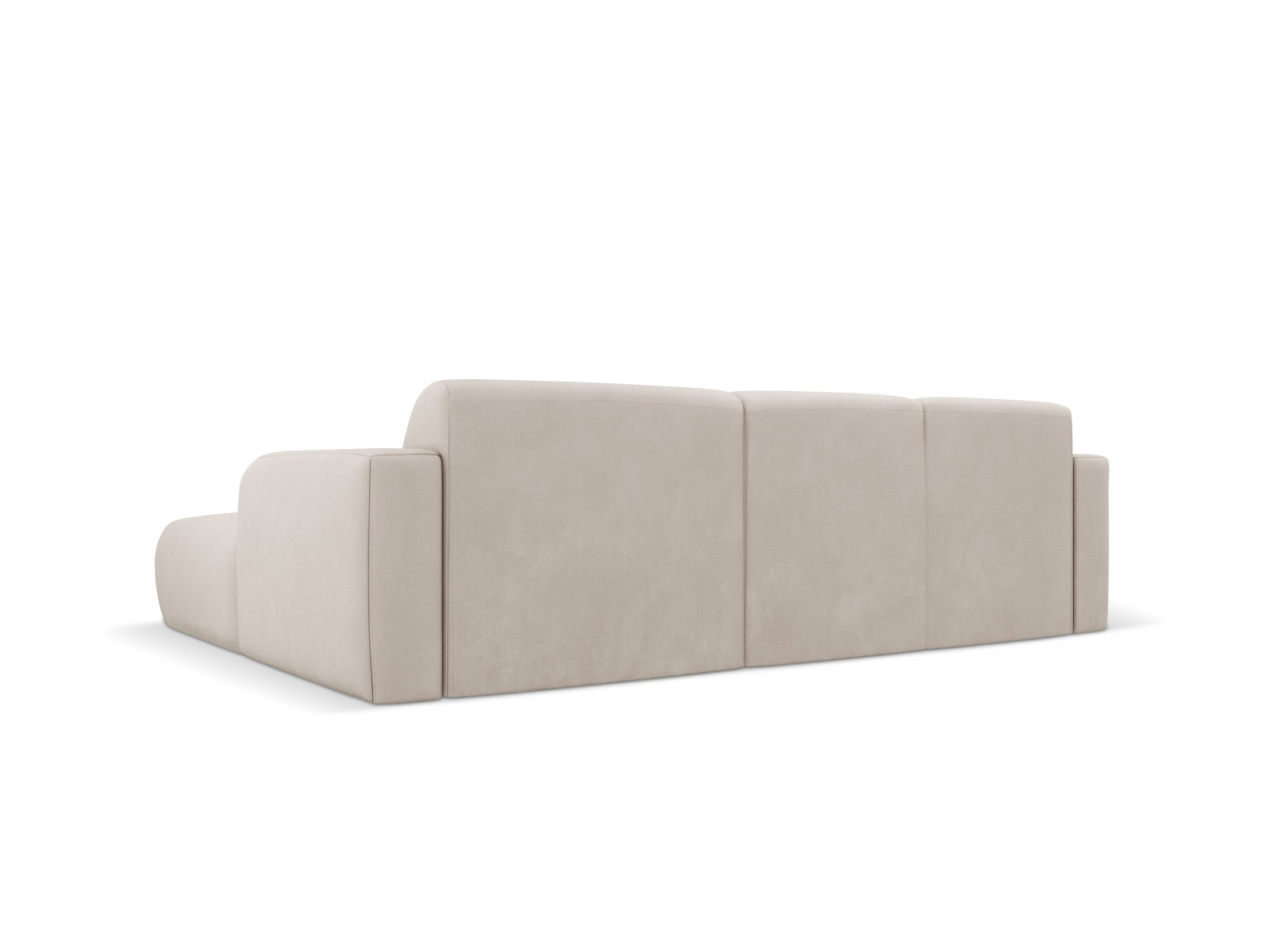 Beige 4-Sitzer Molino Ecksofa rechts von Micadoni, modernes L-Sofa, perfekt für stilvolle Wohnzimmer, bietet Komfort und Eleganz.