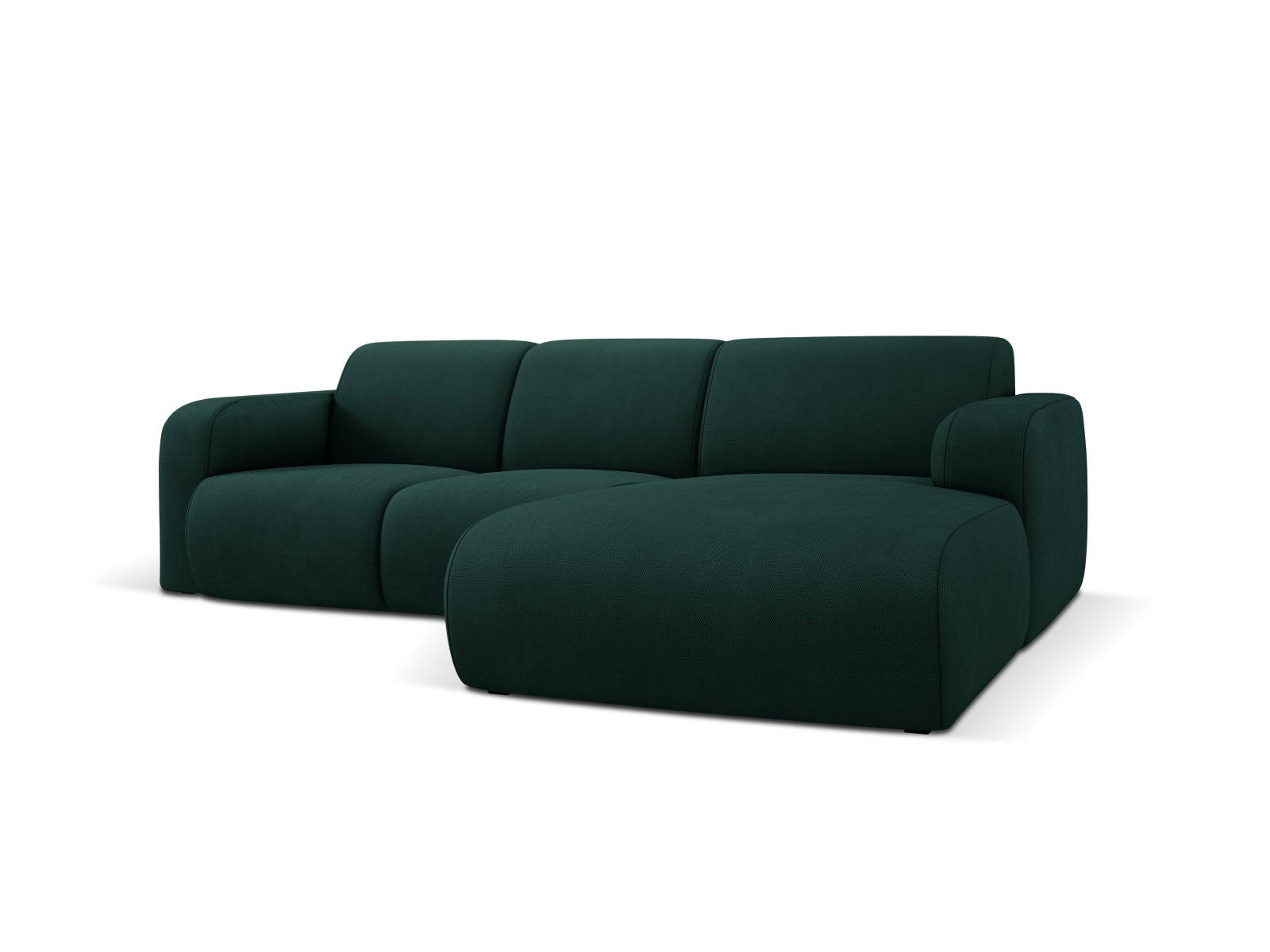 Modernes 4-Sitzer Molino Ecksofa in Bottle Green-Rebel, perfekt für gemütliche Wohnzimmer, erhältlich bei Micadoni.