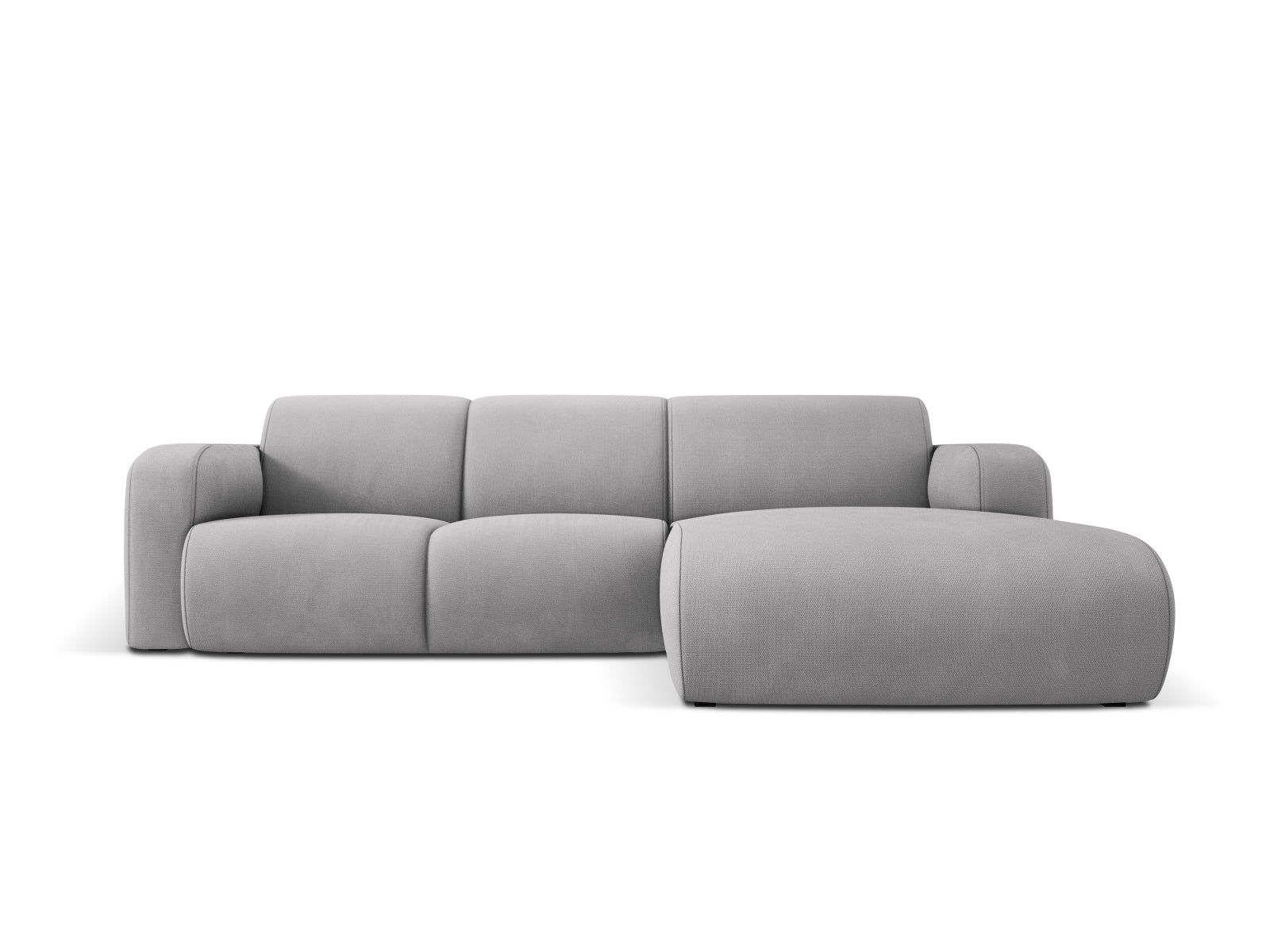 Molino Ecksofa rechts 4 Sitzer in Light Grey-Rebel präsentiert im Onlineshop von KAQTU Design AG. L-Sofa rechts ist von Micadoni