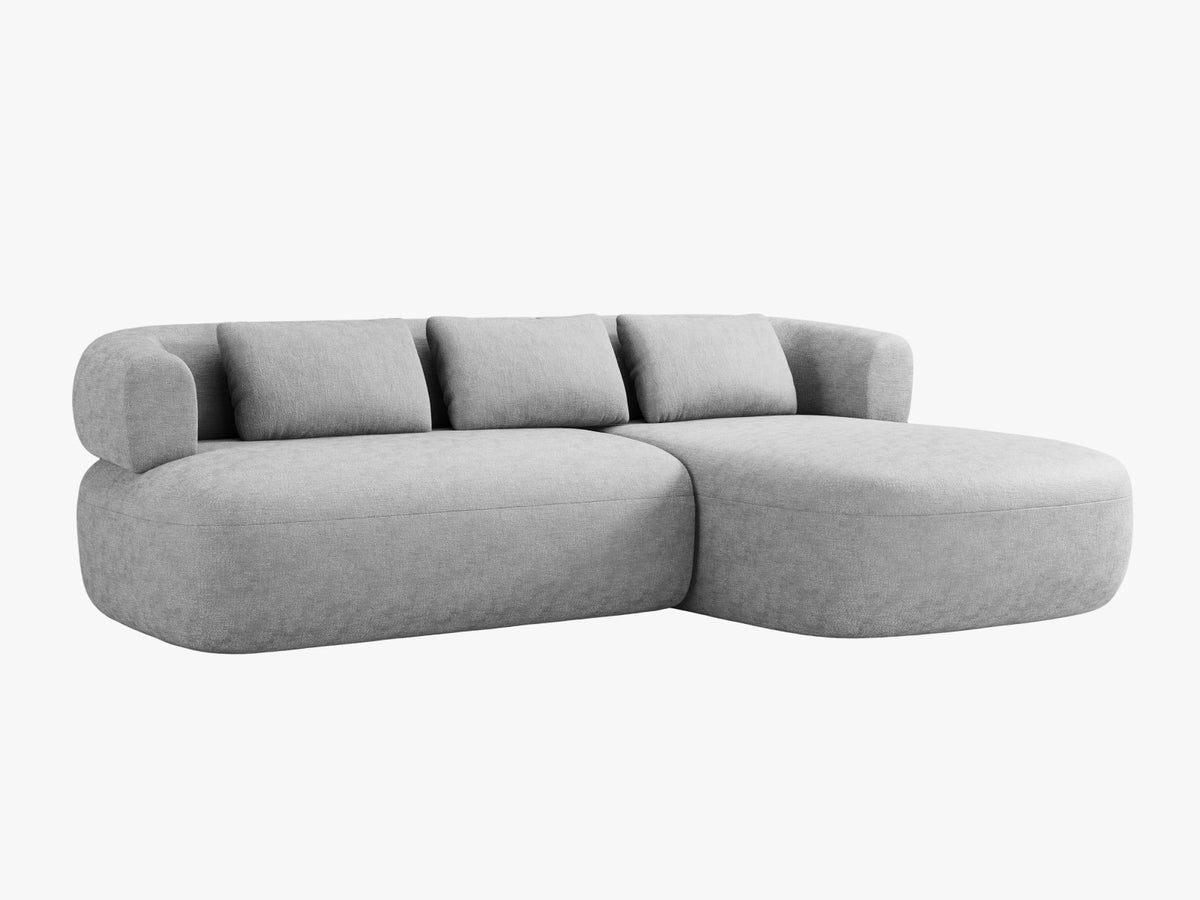 Jenny Ecksofa rechts 5 Sitzer in Silver-Perfect Harmony präsentiert im Onlineshop von KAQTU Design AG. L-Sofa rechts ist von Micadoni