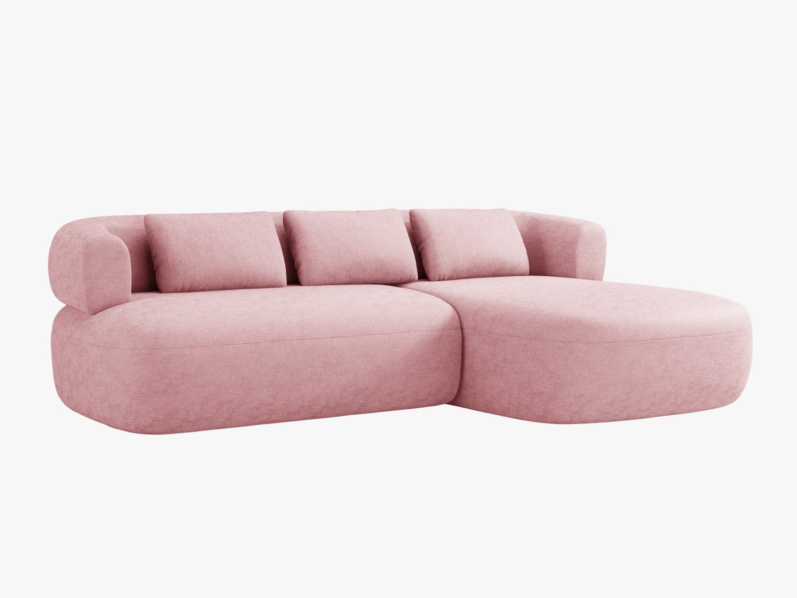 Jenny Ecksofa rechts 5 Sitzer in Pink präsentiert im Onlineshop von KAQTU Design AG. Ecksofa rechts ist von Micadoni