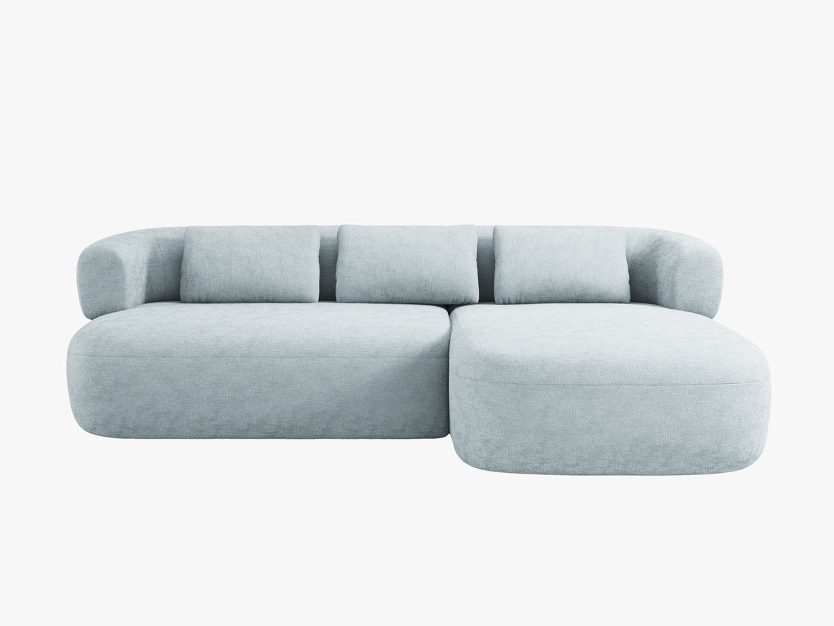 Jenny Ecksofa rechts 5 Sitzer in Light Blue-Perfect Harmony präsentiert im Onlineshop von KAQTU Design AG. L-Sofa rechts ist von Micadoni